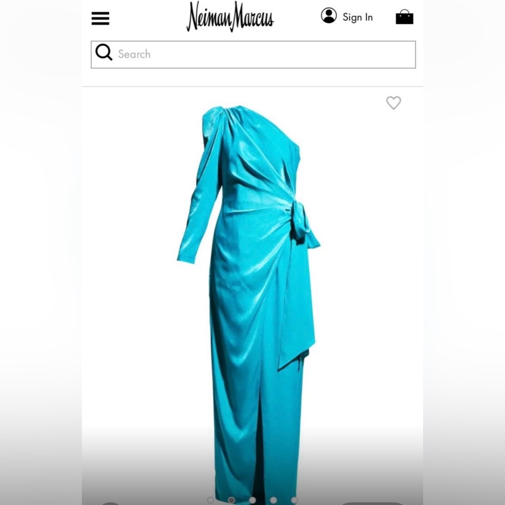 Aidan Mattox Vibrant Blue One-Shoulder Dress